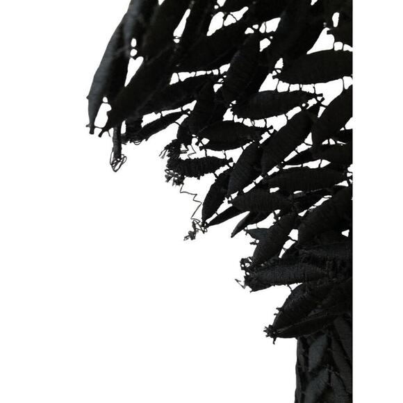 Kay Unger New York Tatum Dress Lace Overlay Short Sleeve Midi Black Size 10 - Picture 12 of 14